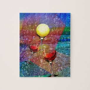 Tennis feiert in farbenreichem puzzle