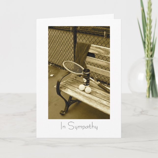 Tennis for Sympathy Card Karte (Vorderseite)