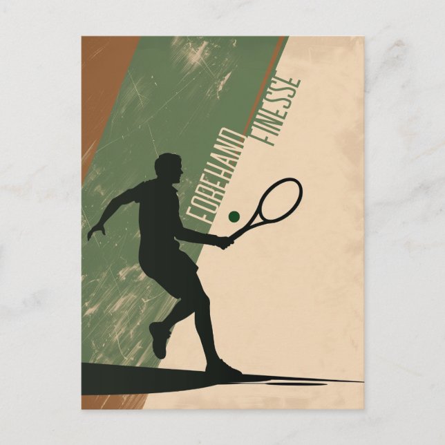 Tennis Forehand Postkarte (Vorderseite)