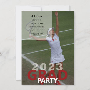 Tennis Foto Graduation Party 2023 Einladung