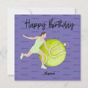 Tennis-Frau spielt Happy Birthday für Spieler