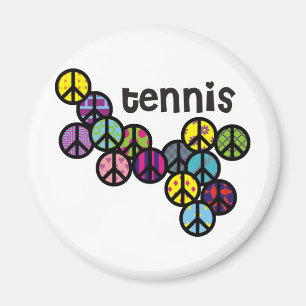 Tennis-Friedenszeichen gefüllt Magnet
