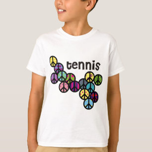 Tennis-Friedenszeichen gefüllt T-Shirt