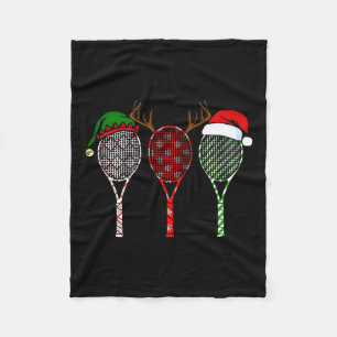 Tennis Frohe Weihnachten 3 Tennis Racket Weihnacht Fleecedecke