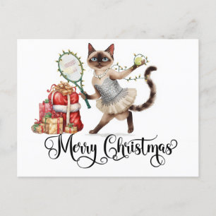 Tennis Frohe Weihnachten für Cat-Liebhaber