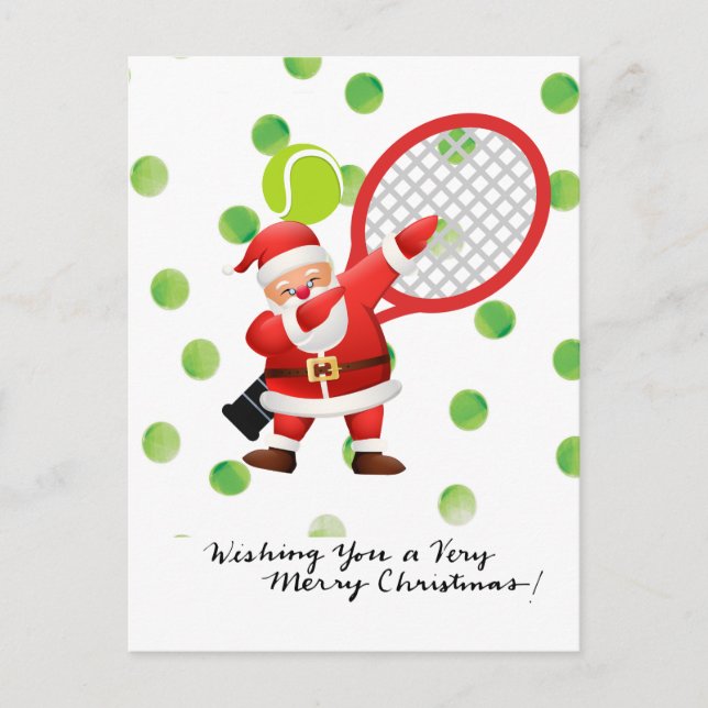 Tennis Frohe Weihnachten mit dem Weihnachtsmann (Vorderseite)