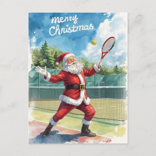 Tennis Frohe Weihnachten mit dem Weihnachtsmann (Vorderseite)