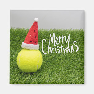 Tennis Frohe Weihnachten mit Tennisball-Weihnachts Magnet