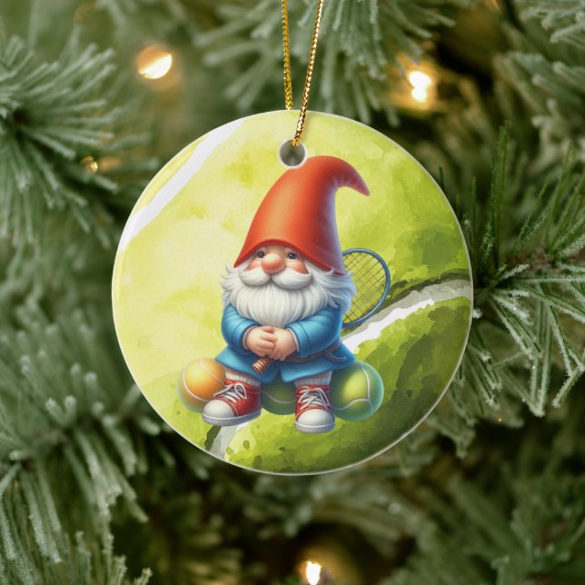 Tennis Frohe Weihnachten Thema Keramik Ornament (Baum)
