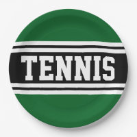 TENNIS Fun Bold Grün Schwarz Weiß Rennstreifen