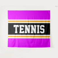 TENNIS Fun Sporty Bright Pink Black Yellow Streife