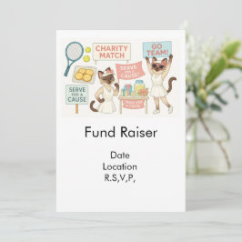 Tennis Fund Raiser für Cat Lovers Einladung