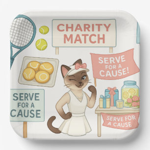 Tennis Fund Raiser für Cat Lovers Pappteller