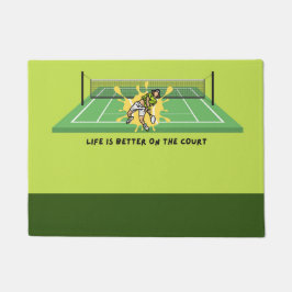 Tennis Funny Sprichwort Das Leben ist besser auf d Fußmatte