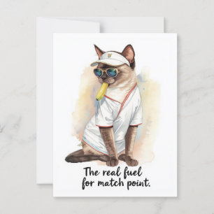 Tennis Funny Sprichwort isst Banane Postkarte