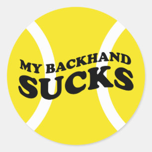 Tennis Funny Sticker - mit humorvollem Slogan Witz