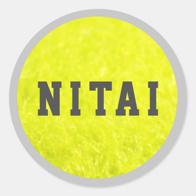 Tennis Fuzzies Sticker oder Umschlag Aufkleber (Vorderseite)