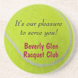 Tennis_Fuzzy Ball Design_Our Vergnügen, Sie zu Getränkeuntersetzer