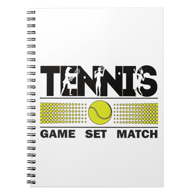 Tennis Game Set Match Notizblock (Vorderseite)
