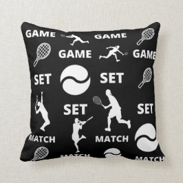 Tennis Game Set Match Players Balls Sportart Kissen