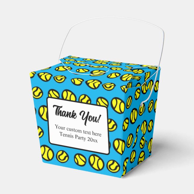 Tennis-Gastgeschenk mit individuellem Text Geschenkschachtel (Vorderseite)
