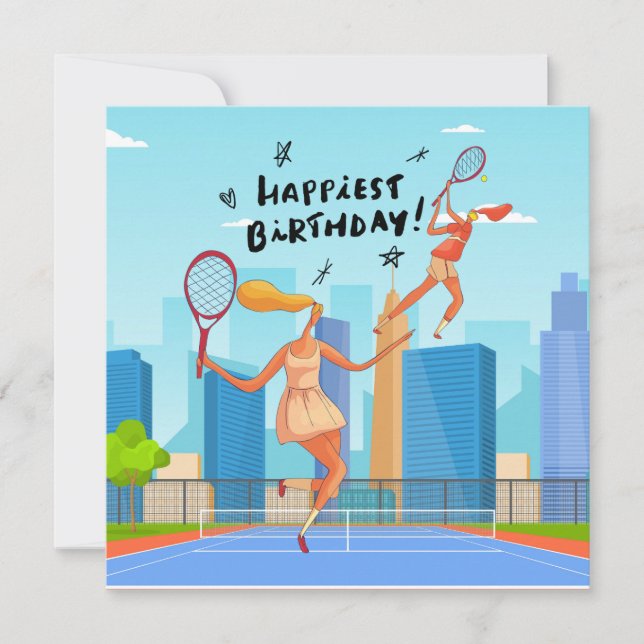Tennis Geburtstag Special Wish für Tennis Player (Vorderseite)