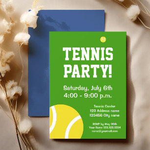 Tennis-Geburtstags-Grillfest-Sportfeier Einladung