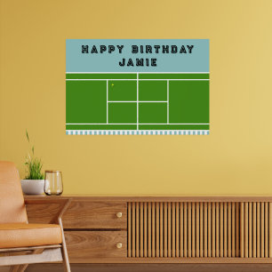 Tennis-Geburtstagsfeier Poster