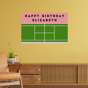 Tennis-Geburtstagsfeier Poster
