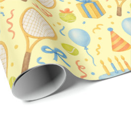 Tennis Geburtstagsparty für Tennis-Player Geschenkpapier