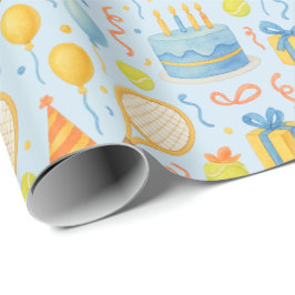 Tennis Geburtstagsparty für Tennis-Player Geschenkpapier