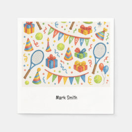 Tennis Geburtstagsparty für Tennis Player Serviette
