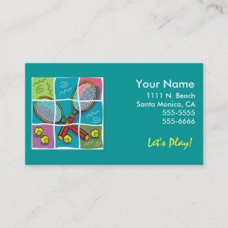 Tennis-"Geschäfts-" Karte