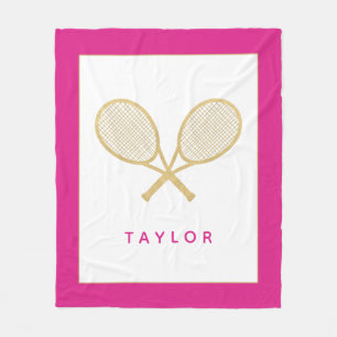 Tennis Geschenk Chic Gold und Rosa Custom Fleecedecke