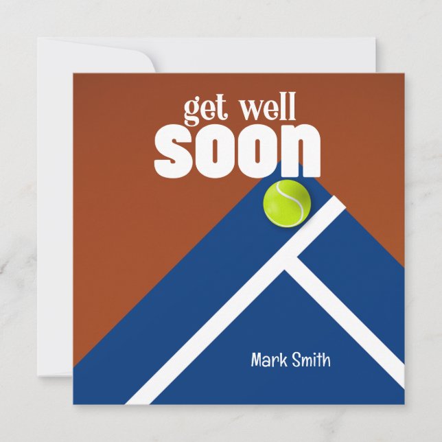 Tennis Get Well Karte (Vorderseite)
