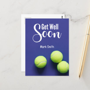 Tennis Get Well Postkarte