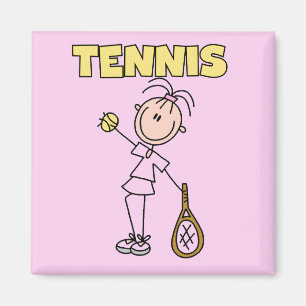 TENNIS Girl Tshirts und Geschenke Magnet