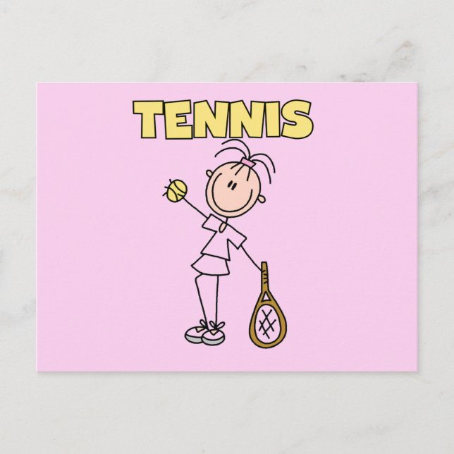 TENNIS Girl Tshirts und Geschenke Postkarte (Vorderseite)