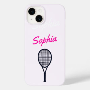 Tennis Girls Individuelle Name Gift Pink Black Case-Mate iPhone 14 Hülle