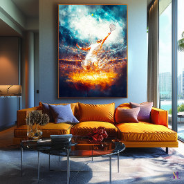 Tennis Grand Slam - Dynamische Sportkunst - Mächti Leinwanddruck