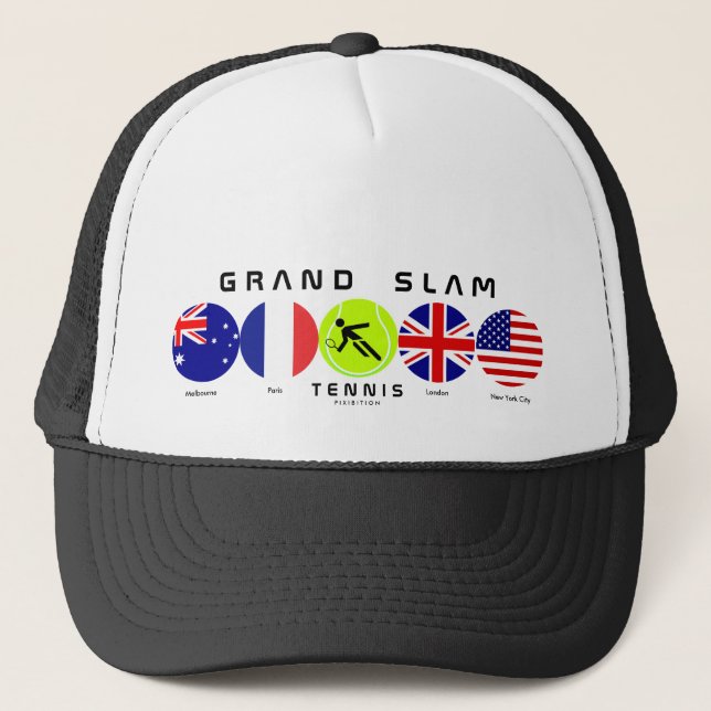 Tennis-Grand Slam-Hut Truckerkappe (Vorderseite)