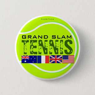 Tennis-Grand Slam-Knopf Button