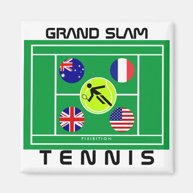 Tennis Grand Slam Magnet (Vorne)