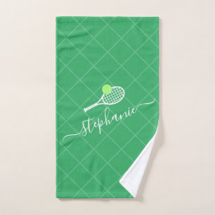 Tennis Green Personalisiert Name Sports Handtuch