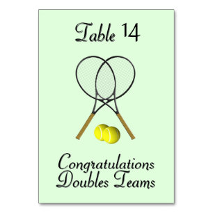 Tennis Green Sports Doppellinie Textbereich Tischnummer