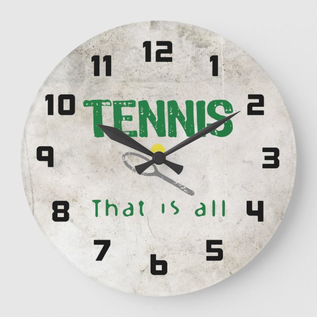 Tennis Große Wanduhr (Vorderseite)