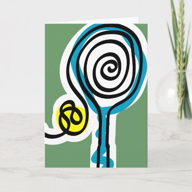 Tennis-Gruß-Karte Karte (Vorderseite)