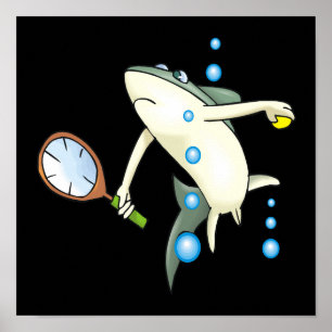 Tennis-Haifisch Poster
