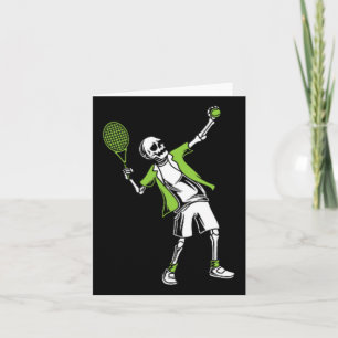 Tennis Halloween Kostüm Funny Skull Skele spielen Karte