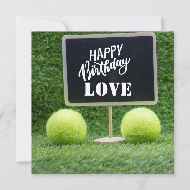 Tennis Happy Birthday Postcard (Vorderseite)